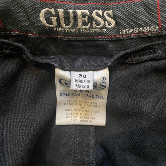 Guess jeans USA vintage black wide leg baggy pants sz 38 - Picture 4 of 4